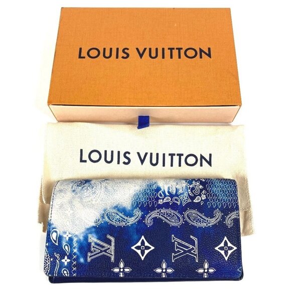 LOUIS VUITTON M81405 Monogram bandana Portefeuilles Brazza 2-fold long wallet - Picture 1 of 16